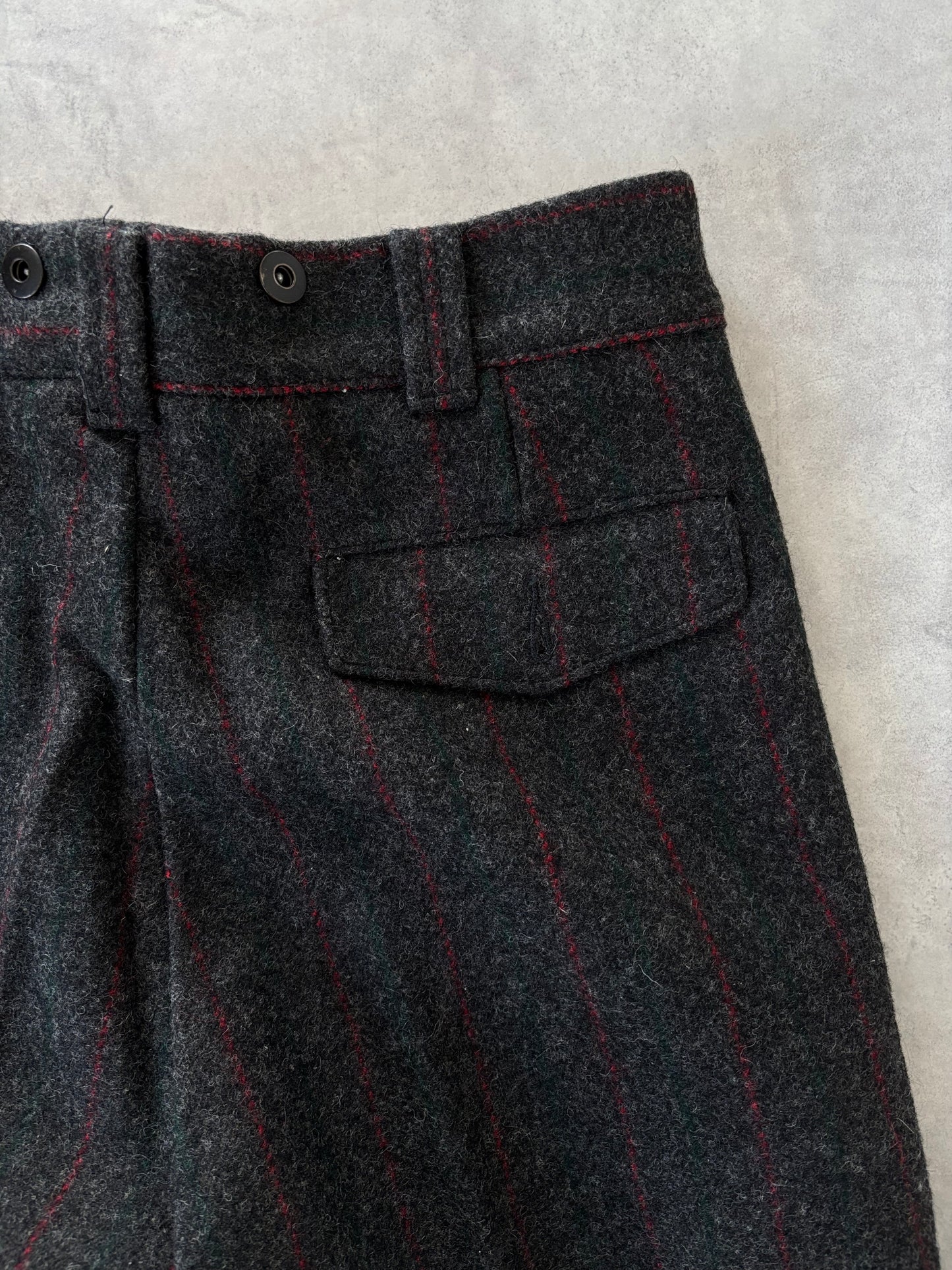 〈Deadstock〉80-90s Eddie Bauer ウールパンツ(グレー / ストライプ)