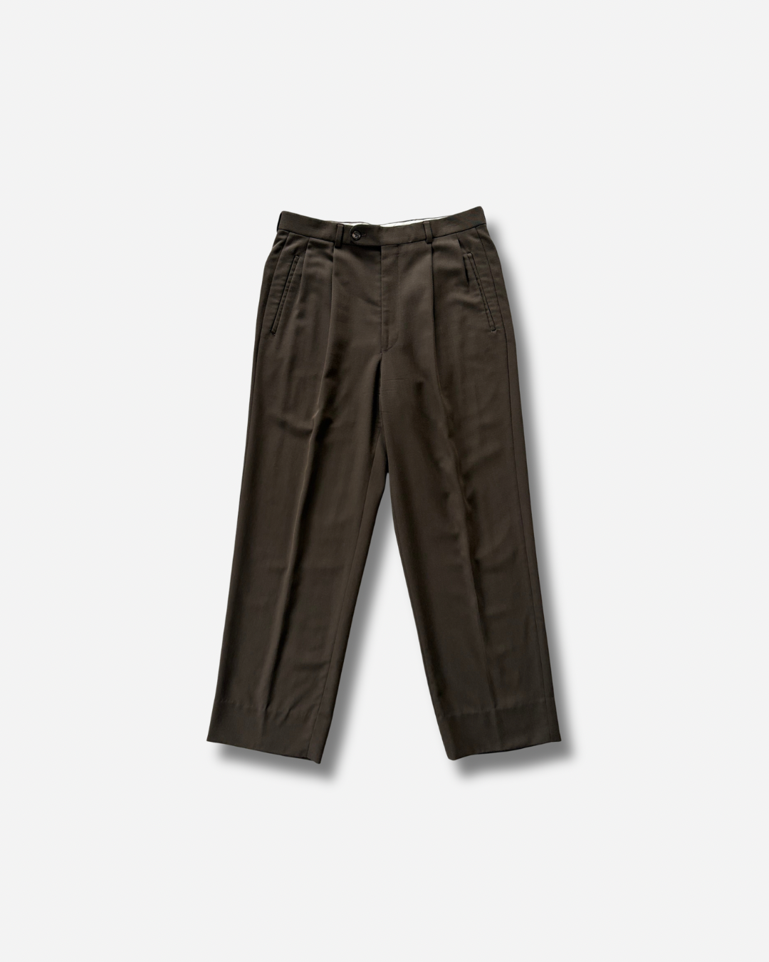 80s Loro Piana 2タック トラウザーズ（ブラウン）