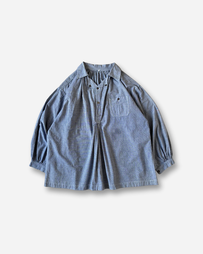 〈Special〉40s ブッチャースモック インディゴハウンドトゥース
