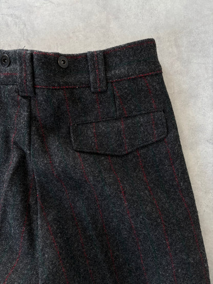 〈Deadstock〉80-90s Eddie Bauer ウールパンツ（グレー / ストライプ）