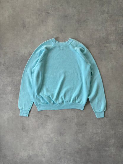 90s TULTEX ラグランスリーブスウェット Made in USA（ターコイズブルー）