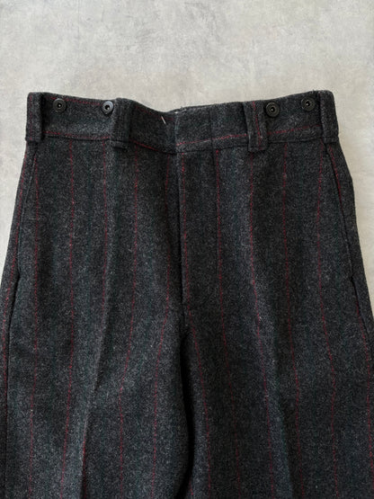 〈Deadstock〉80-90s Eddie Bauer ウールパンツ（グレー / ストライプ）