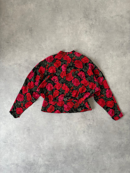 フラワー柄シャツ