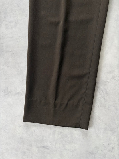 80s Loro Piana 2タック トラウザーズ（ブラウン）