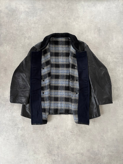 〈Special〉40-50s コルビジェジャケット ダブルブレストレザージャケット（ウール襟）