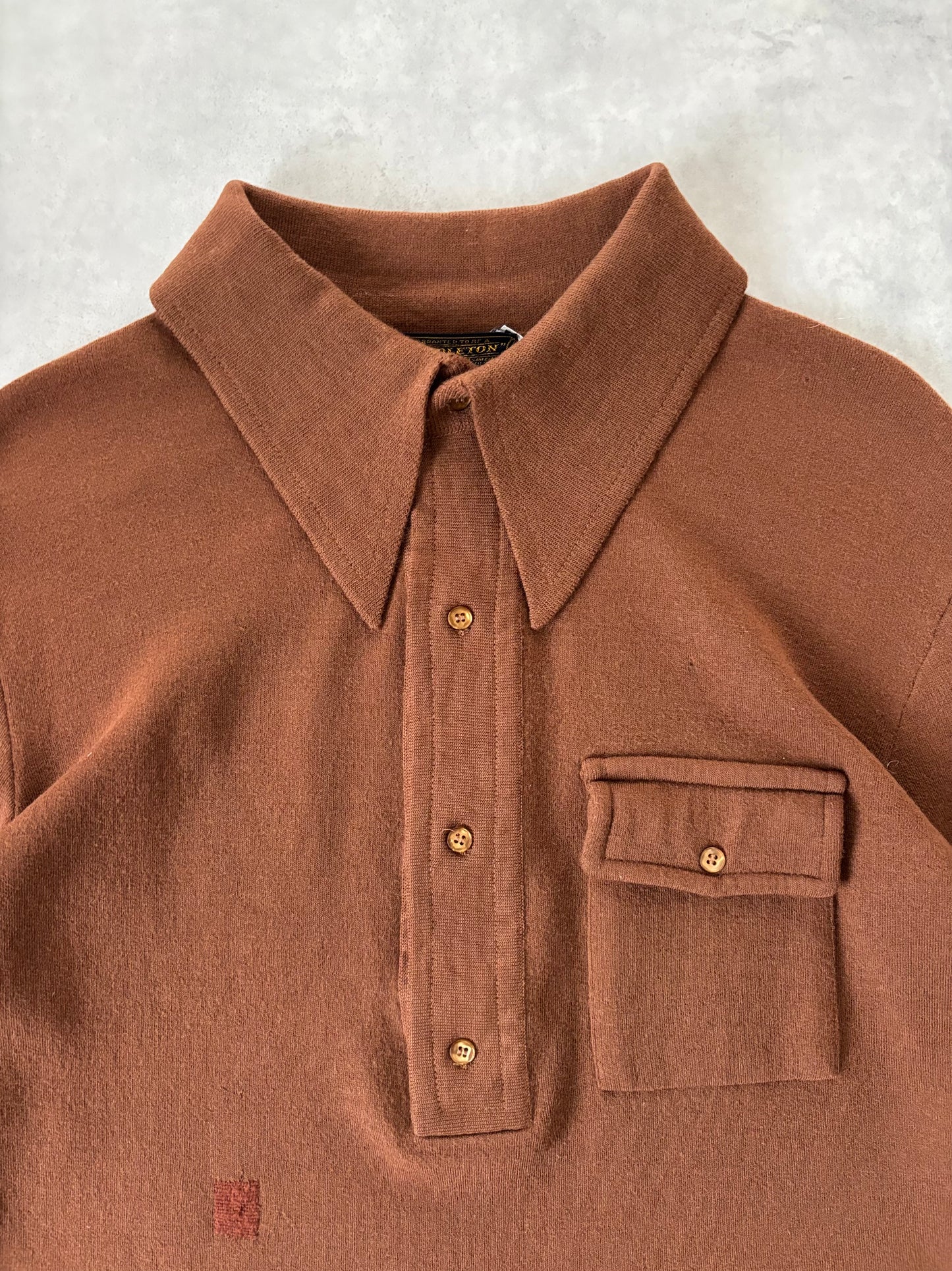 60s PENDLETON ウールニットポロ / Made in U.S.A.