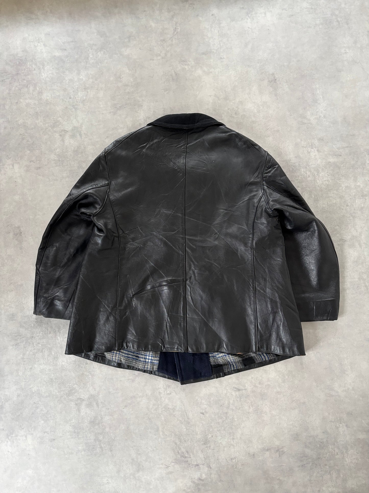 〈Special〉40-50s コルビジェジャケット ダブルブレストレザージャケット（ウール襟）