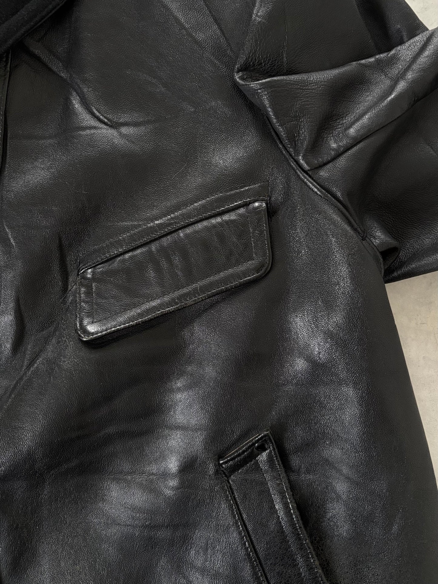 〈Special〉40-50s コルビジェジャケット ダブルブレストレザージャケット（ウール襟）