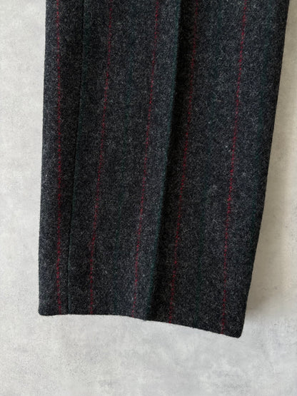 〈Deadstock〉80-90s Eddie Bauer ウールパンツ（グレー / ストライプ）