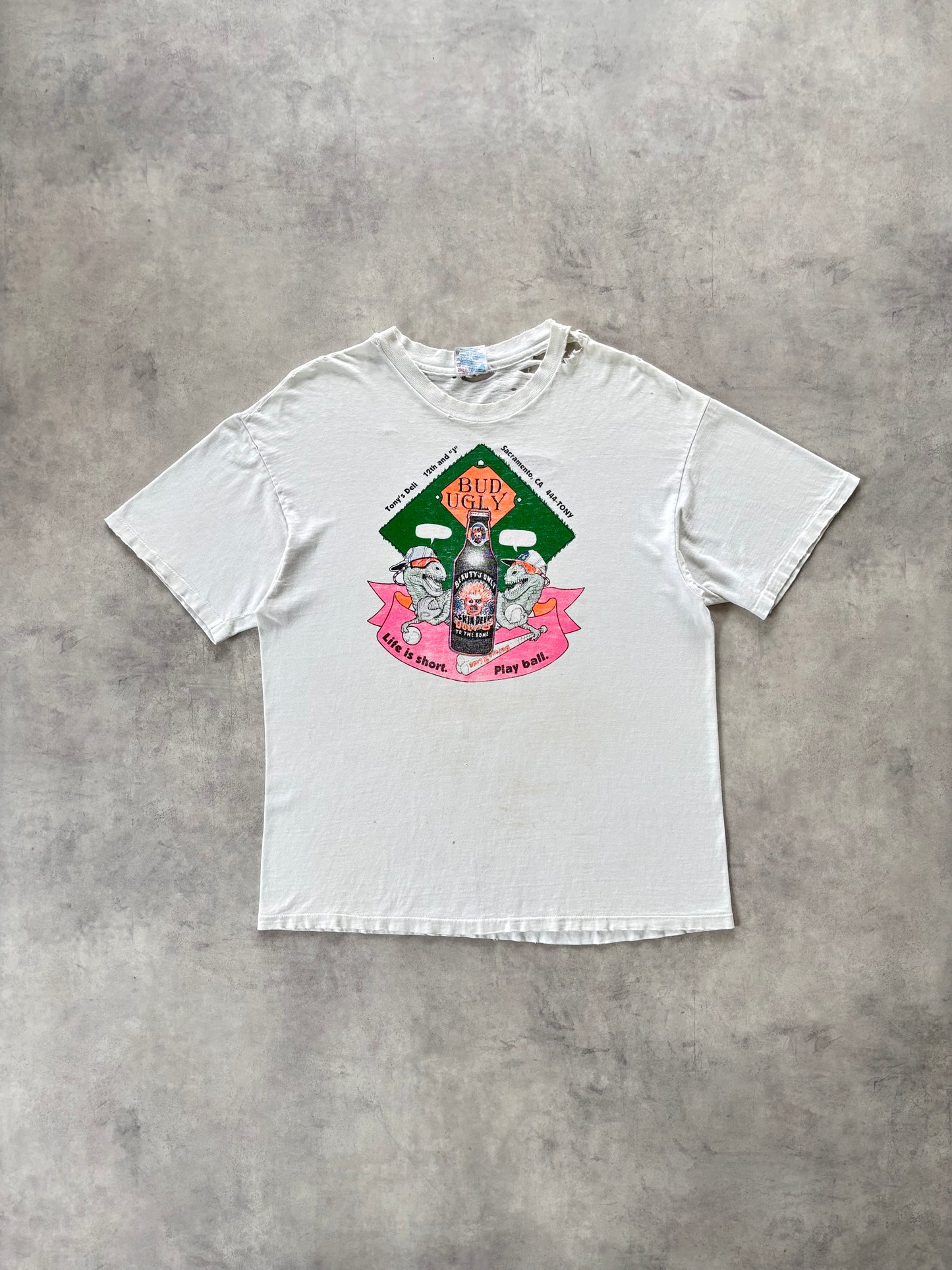 90s Hanes プリントtシャツ（ボロ）Made in U.S.A