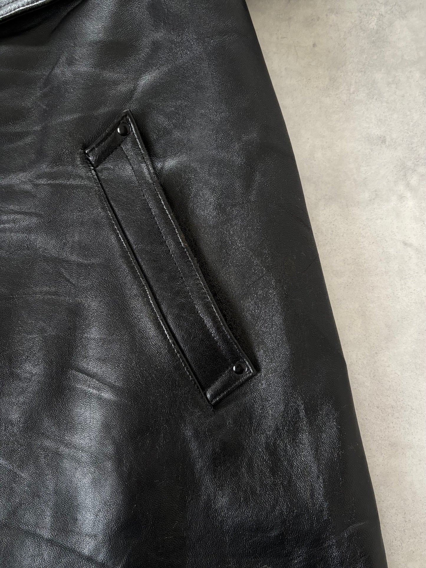 〈Special〉40-50s コルビジェジャケット ダブルブレストレザージャケット（ウール襟）