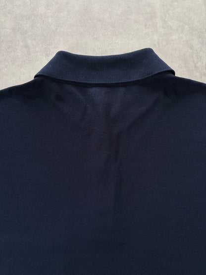 90s HERMÈS ポロシャツ Made in Italy（ネイビー）