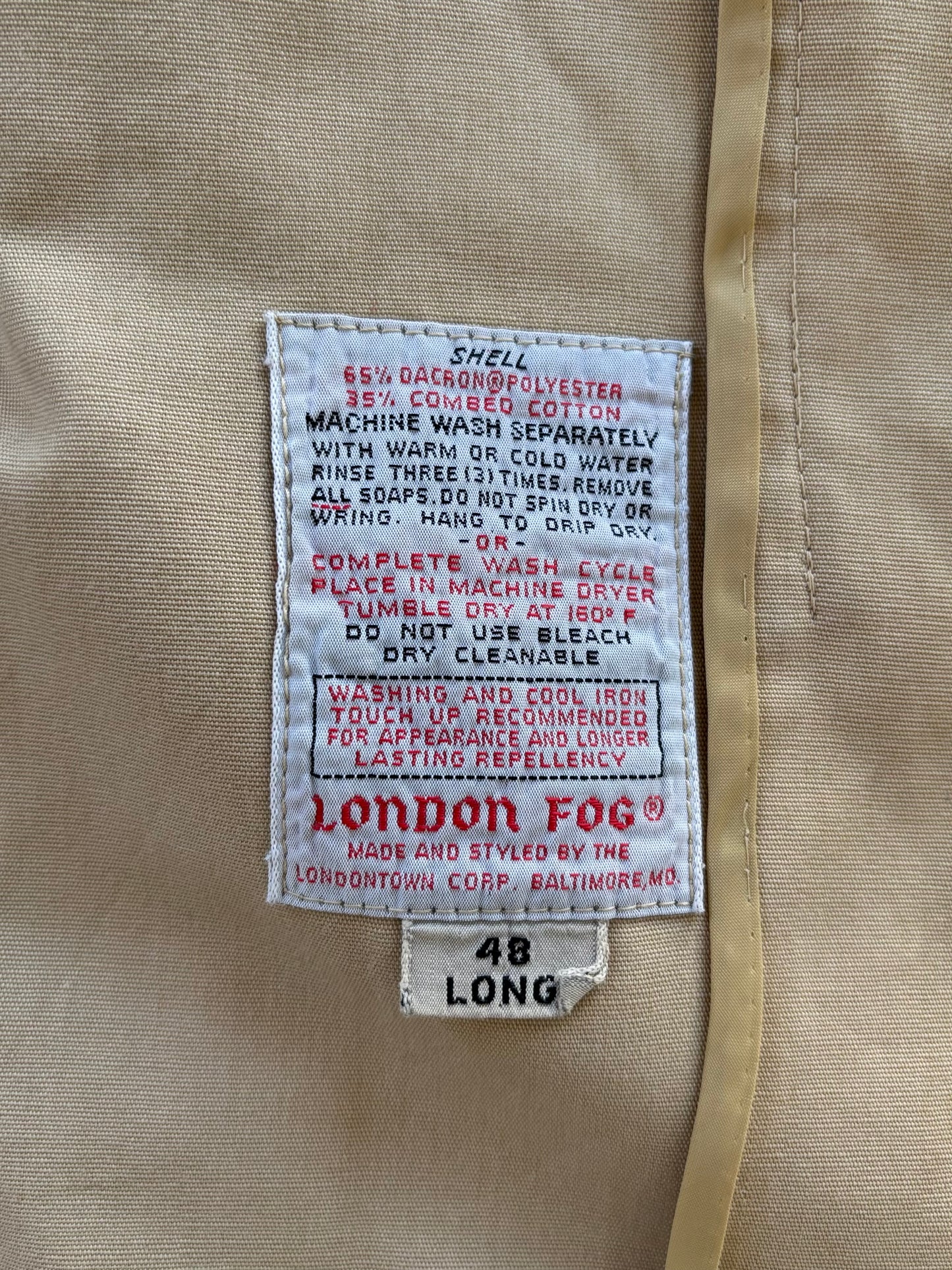 70s LONDON FOG スイングトップ（ベージュ）
