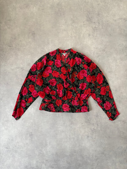 フラワー柄シャツ