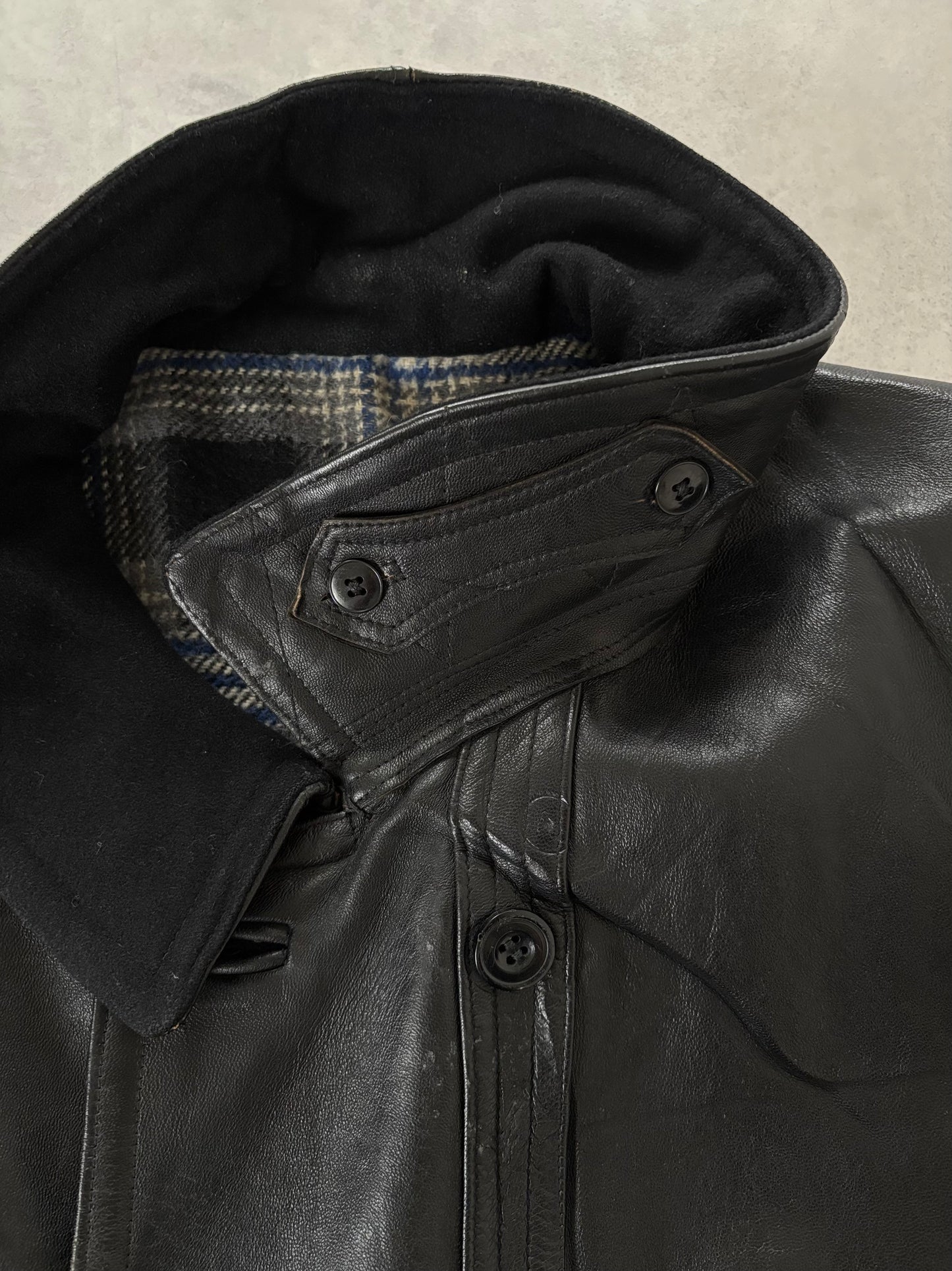 〈Special〉40-50s コルビジェジャケット ダブルブレストレザージャケット（ウール襟）