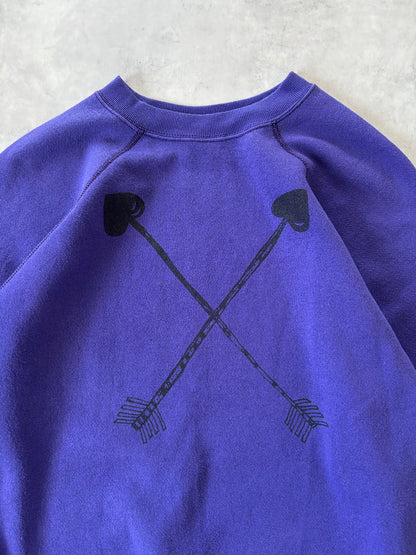 90s TULTEX ラグランスリーブスウェット Made in USA（パープル）
