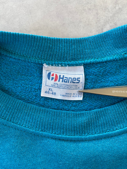 80s Hanes ラグランスリーブスウェット（ブルー）
