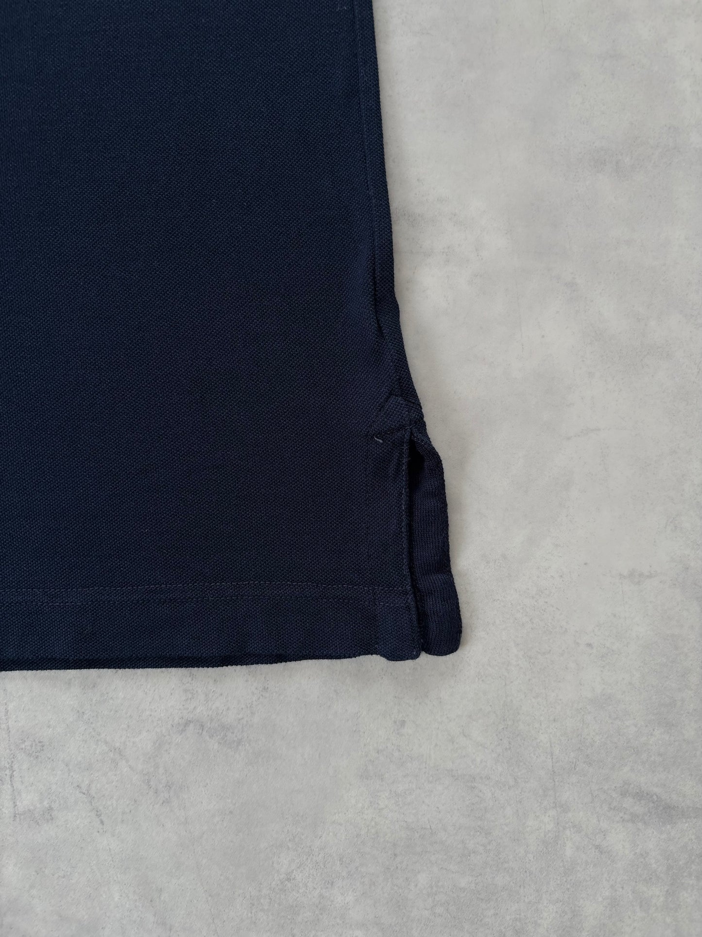 90s HERMÈS ポロシャツ Made in Italy（ネイビー）