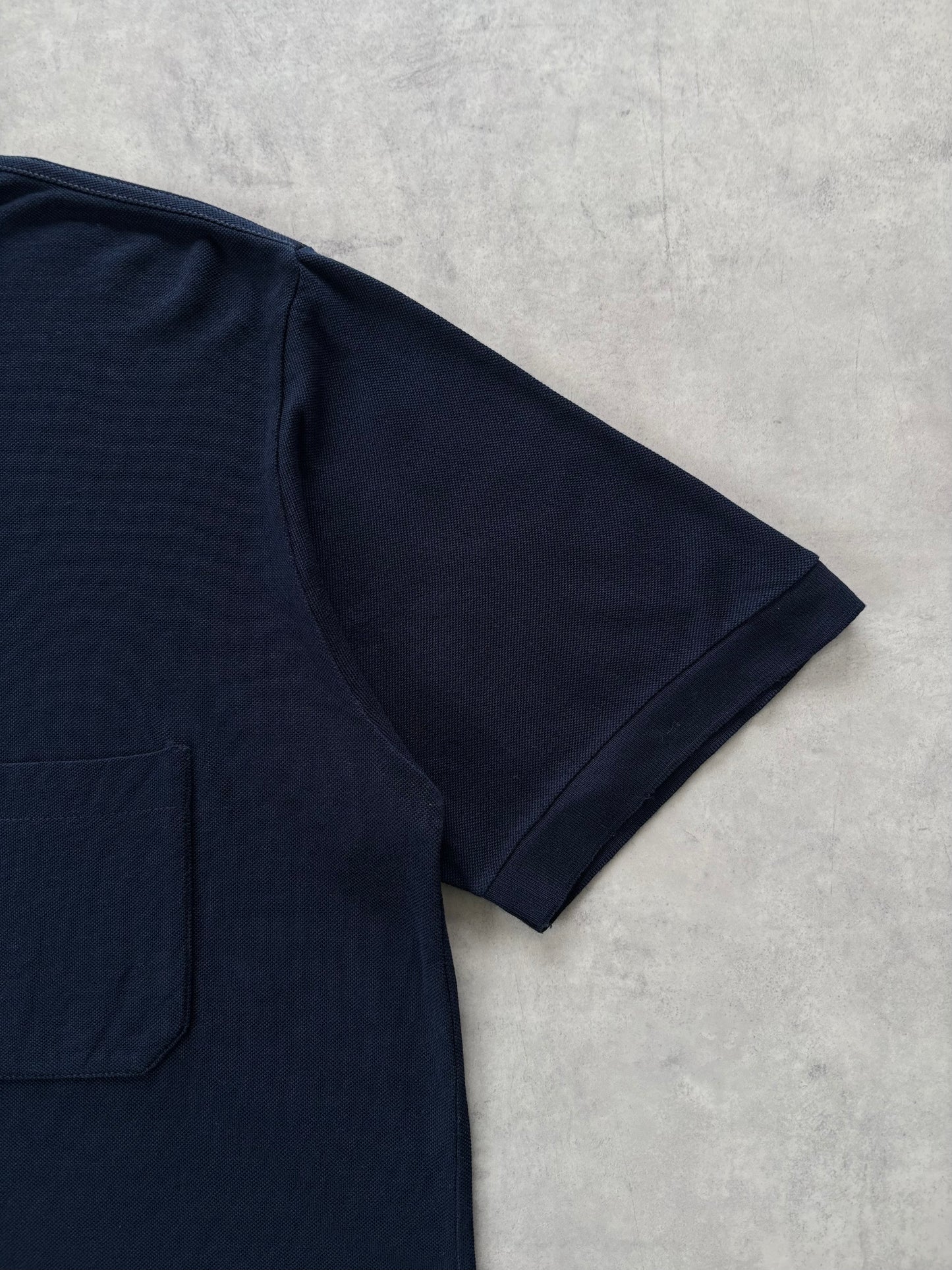 90s HERMÈS ポロシャツ Made in Italy（ネイビー）