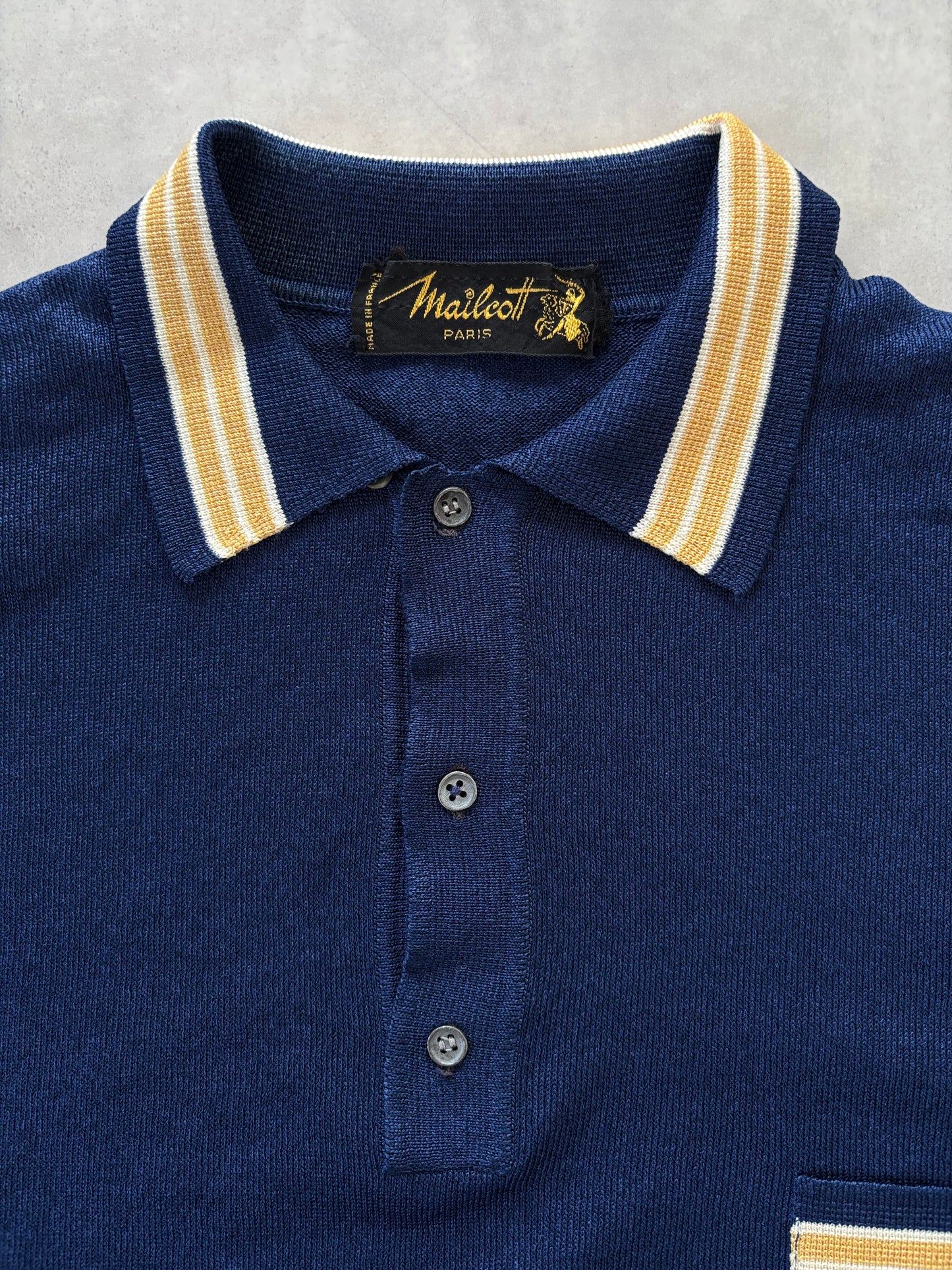 70s Mailcott ニットポロシャツ