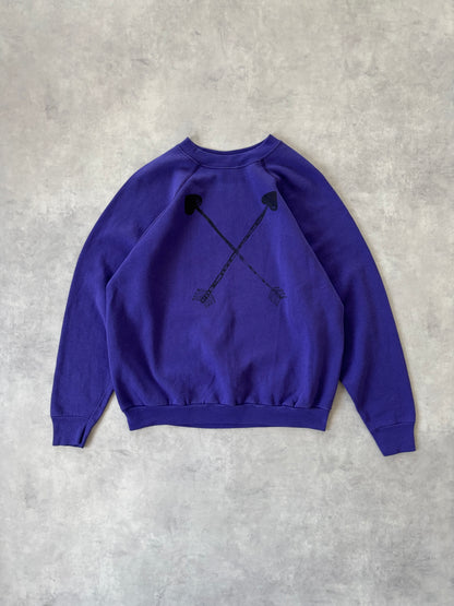 90s TULTEX ラグランスリーブスウェット Made in USA（パープル）