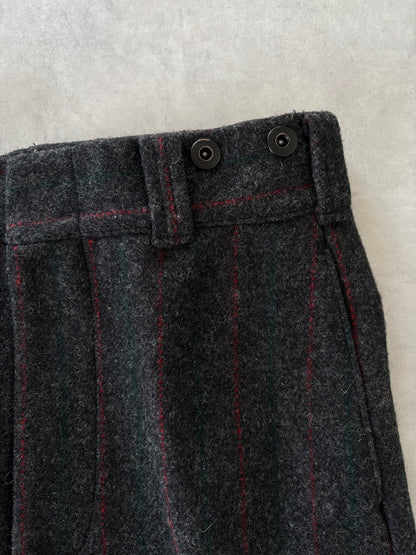 〈Deadstock〉80-90s Eddie Bauer ウールパンツ（グレー / ストライプ）