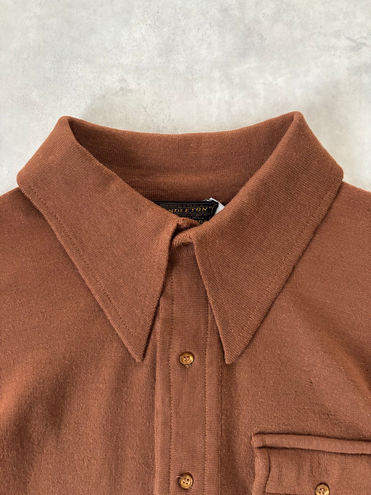 60s PENDLETON ウールニットポロ / Made in U.S.A.