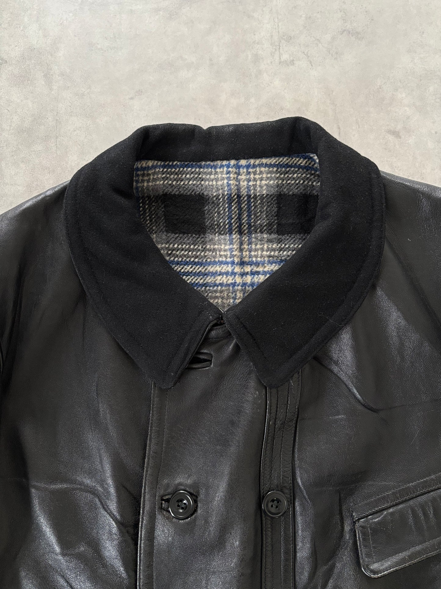 〈Special〉40-50s コルビジェジャケット ダブルブレストレザージャケット（ウール襟）