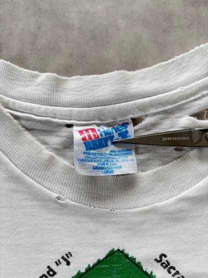 90s Hanes プリントtシャツ（ボロ）Made in U.S.A