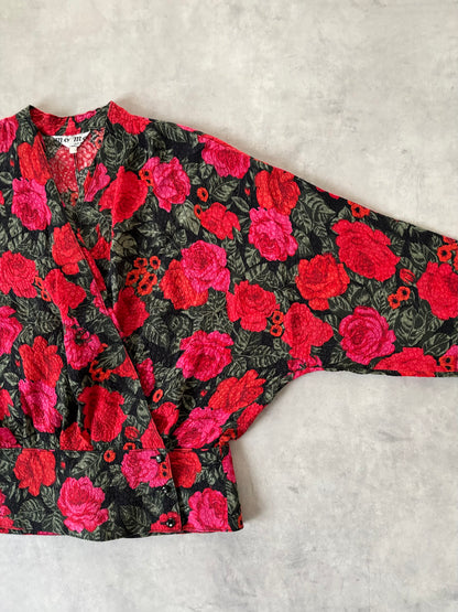 フラワー柄シャツ
