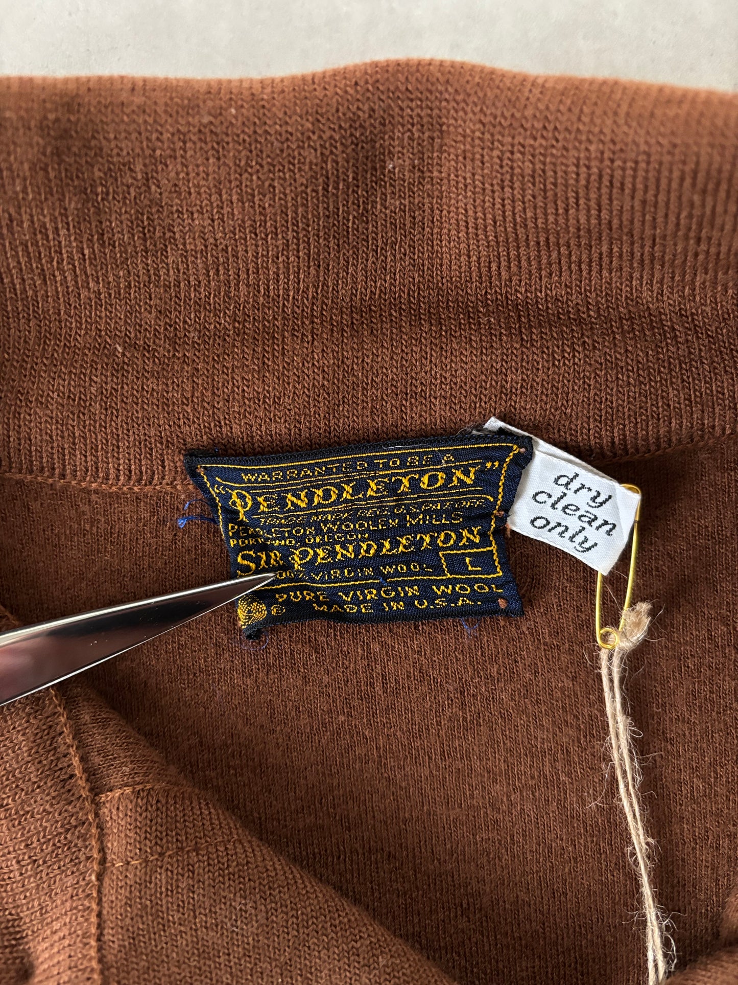 60s PENDLETON ウールニットポロ / Made in U.S.A.