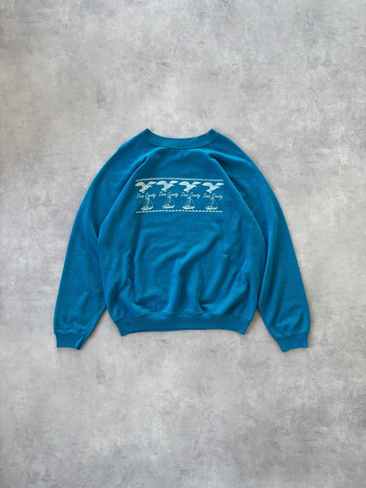 80s Hanes ラグランスリーブスウェット（ブルー）