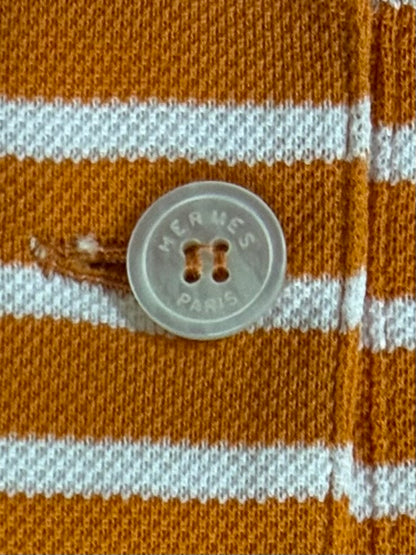 90s HERMÈS ポロシャツ Made in Italy（オレンジ）