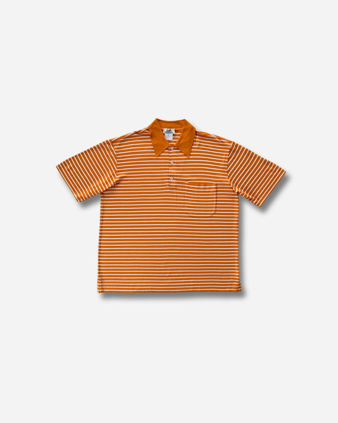 90s HERMÈS ポロシャツ Made in Italy（オレンジ）