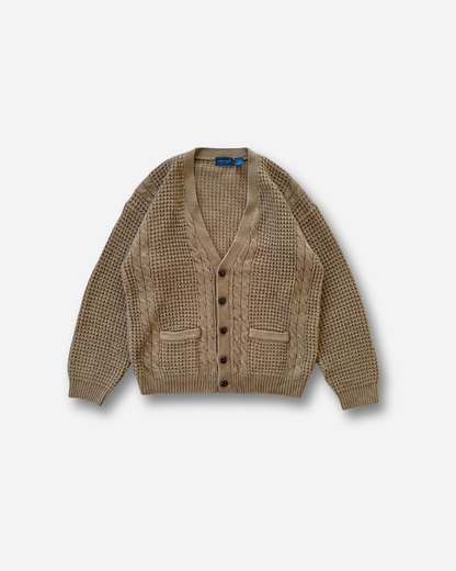 80s TOWNCRAFT ベージュニットカーディガン